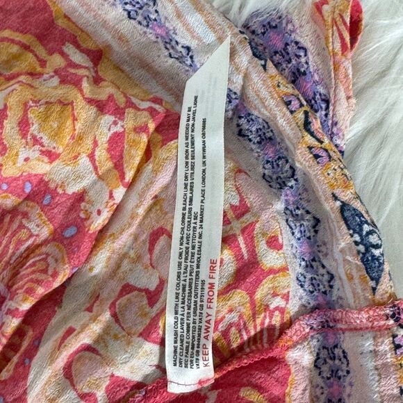 Intimately Free People Gypsy Rayon Asymmetrical Double VNeck Trapeze Dress Sz XS - Picture 8 of 8